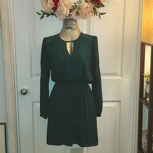 Emerald green above the knee dress